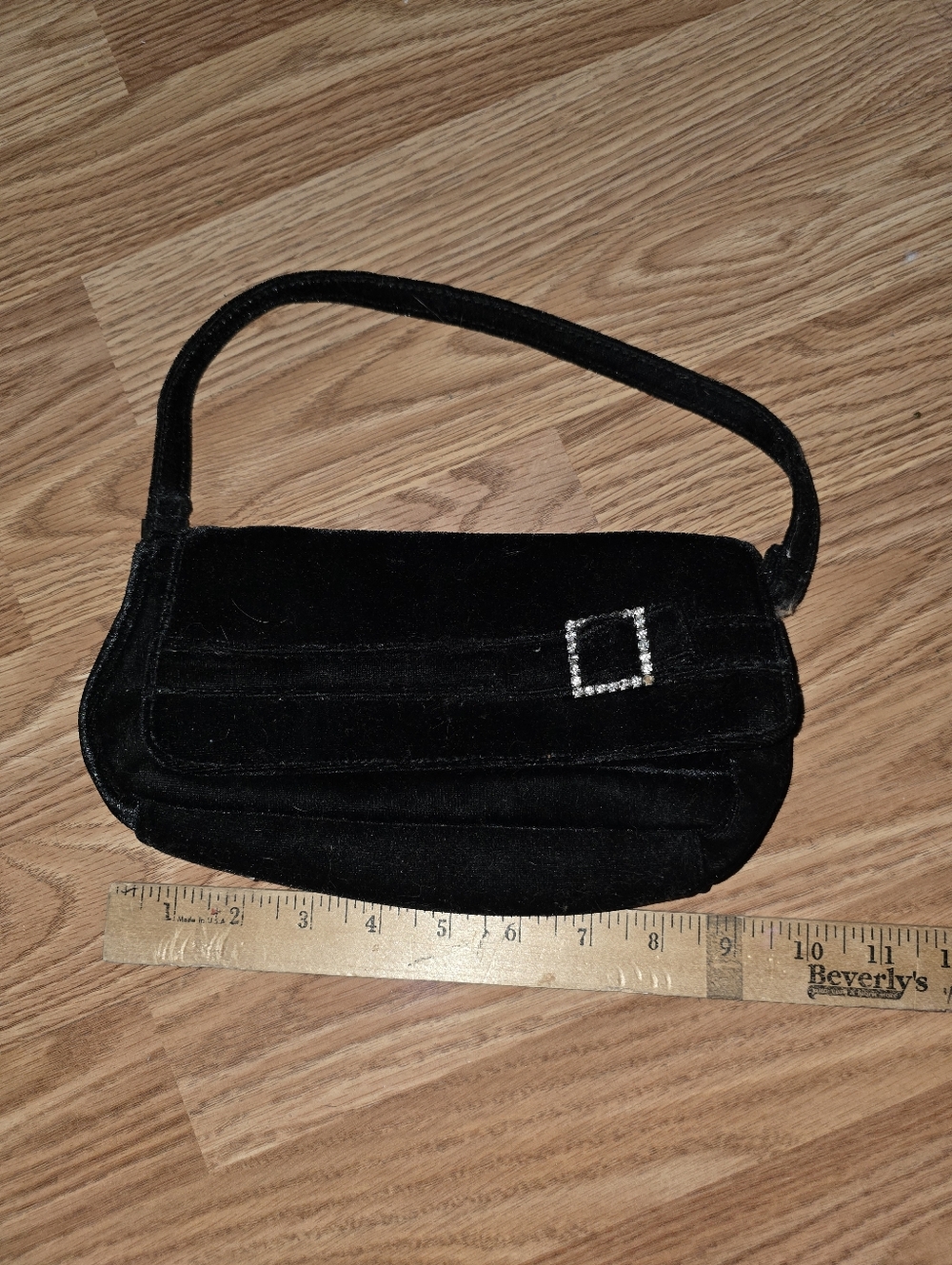 Small Black Velvet Handbag